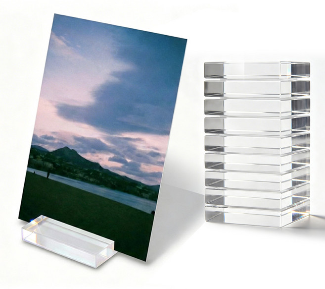 [100%투명] 아크릴 엽서 가격표 메모 꽂이, 10개, 투명