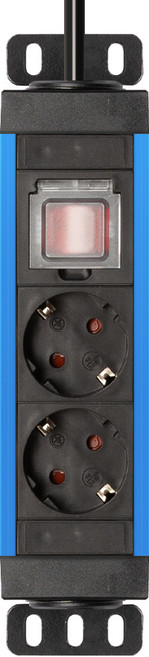 알루미늄 2구 멀티탭 고용량 에어컨 냉장고 멀티콘센트 과부하 파워탭 1.5M 3M 5M, 1개, 2구 다크블루