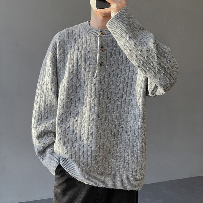 스타일닥터 남자 라운드 니트 스웨터 남자 패션 루즈핏 스웨터