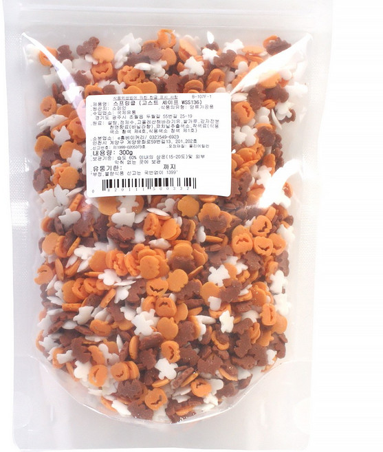 할로윈 스프링클 (고스트 셰이프) 유령 박쥐 호박, 300g, 1개