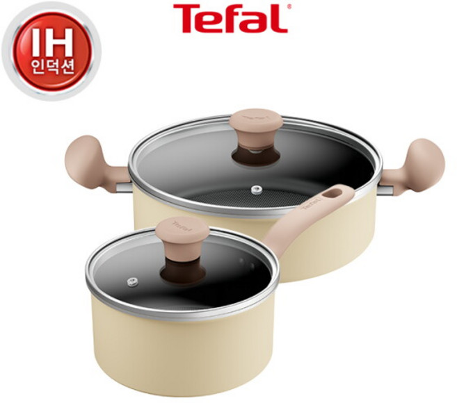 테팔 인덕션 데이지 2종(편수18+전골24), 1세트, 혼합색상, 24cm