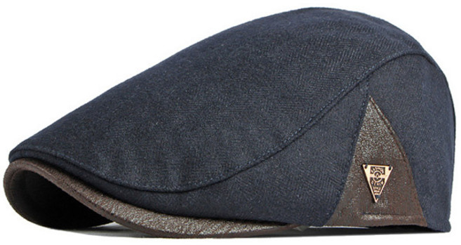 루지온 남성 베레모 가을 겨울 헌팅캡 중년 남자 챙모자