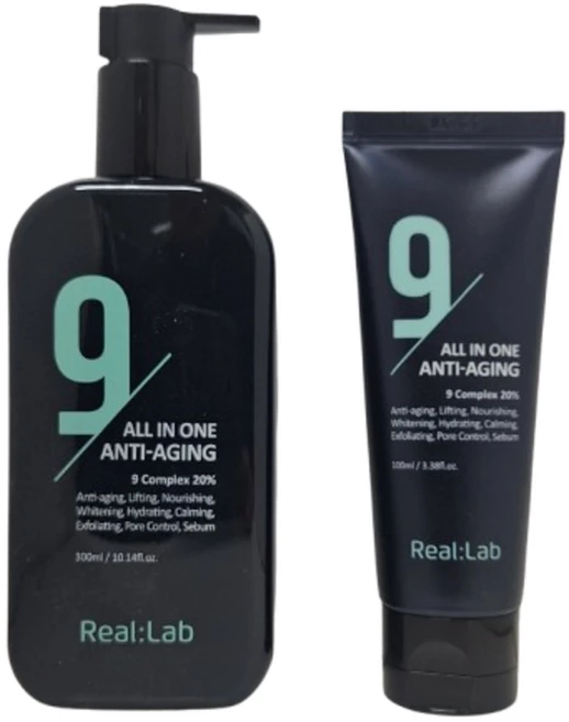 [KT알파쇼핑] 시즌3 리얼랩 나인 올인원 안티에이징 300mL + 100mL, 1개 - 쿠팡