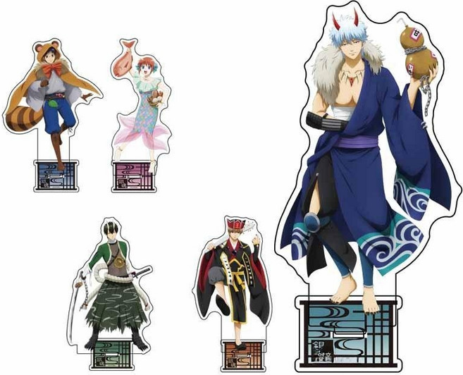 은혼 아크릴 스탠드 피규어 긴토키 오키타, 즈라, 15cm