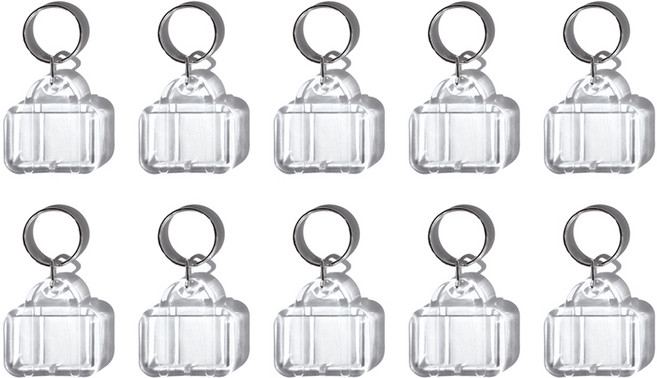[마니랜드] 아크릴 사진 액자 키링 10개 세트, I. 가방