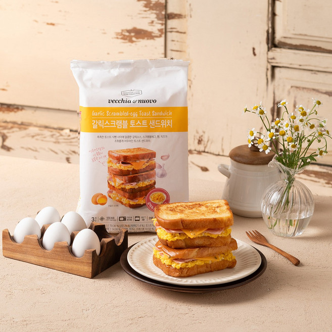 베키아에누보 갈릭 스크램블 토스트 샌드위치 396g 2개 세트, 베키아에누보 갈릭 스크램블 토스트 샌드위치 396g 2