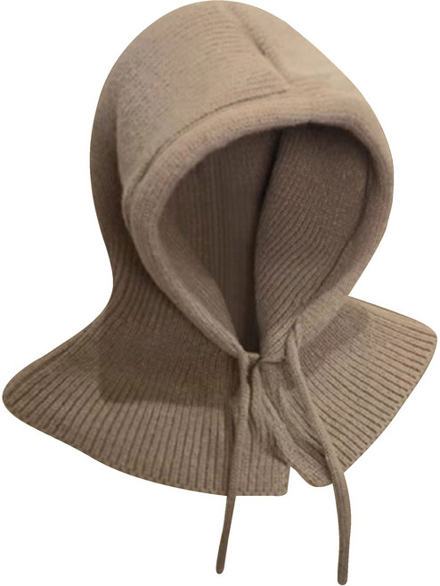 巴拉法帽 拉法帽 連帽圍脖 針織毛帽女