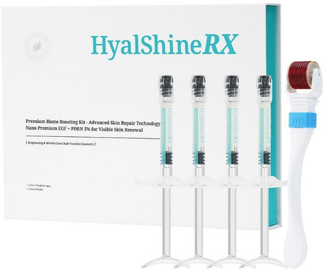 히알샤인RX PDRN 주사기앰플 고함량 피디알엔 EGF 스킨부스터 MTS롤러 4주 홈케어 키트, 1개, 600g
