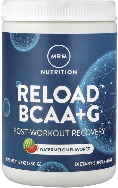 몸관리하세요 겨울입니다 MRM Nutrition Reload BCAA+G 운동 후 회복제 수박 맛 330g(11.6oz) 특별관리진행, MRMNutritionReloadBCAAG운동후회복제수, 1개 - 쿠팡