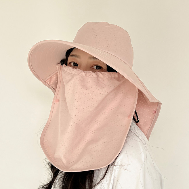 무지 마스크 농사모자 작업모자 밭일 차양 자외선차단썬캡 과수원 탈부착 플랩캡 햇빛차단모자