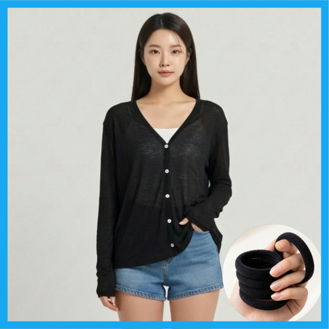 브리킨 여성 여름 가디건 여리핏 얇은 심플 기본템