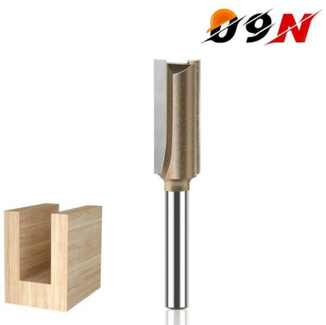 공구엔 6.35mm 생크 트리머비트 루터날 트리머날 1/4 평비트 8mm, 6.35생크 8mm, 1개