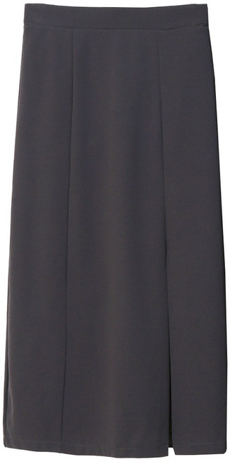 앞트임 뒷지퍼 주름스판스커트