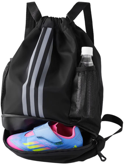 퓨어베어스마켓 멀티볼가방 축구공 운동화 수납 공가방, 검정색