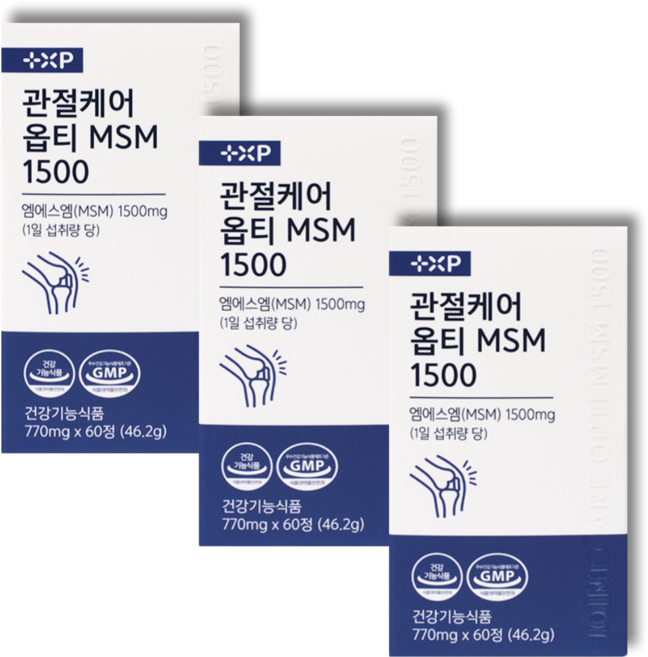 미국산 힘찬 관절케어 MSM 엠에스엠 연골 건강 옵티 무릎 통증 보스웰리아, 1개, 180정
