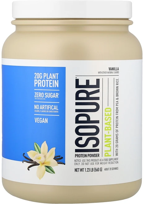 Isopure 아이소퓨어 바닐라 프로틴 1.23 lb 560 g 파우더 단백질보충제 - 쿠팡