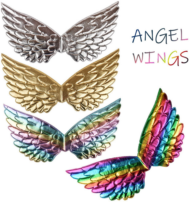천사 날개 요정날개 파티 사진촬영 할로윈 재롱잔치 학예회 소품, 오색레인보우, 1개
