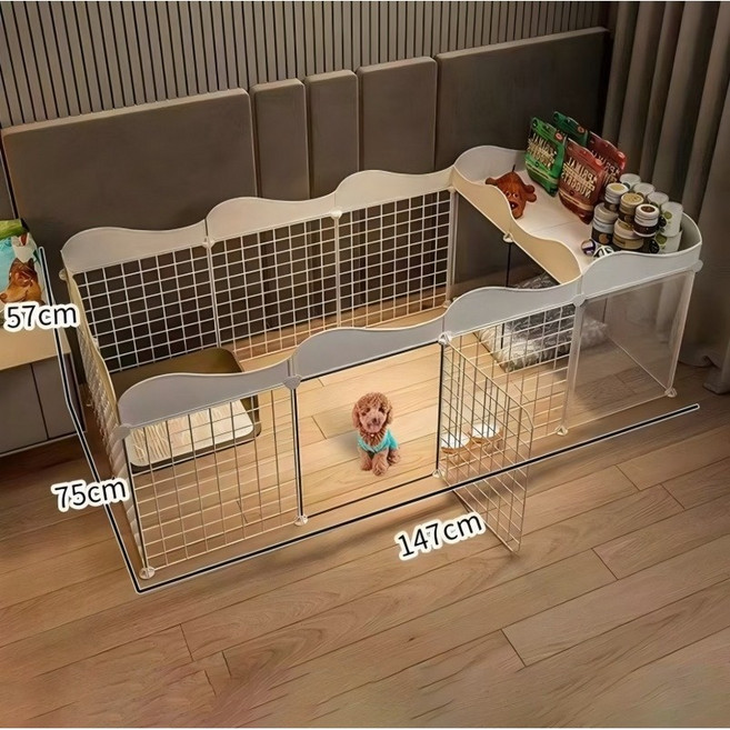 애완용 울타리 개 울타리 실내의 작은 개와 집 화장실과 가정용 울타리 고양이와 개 울타리가 있습니다, 흰색, 1개