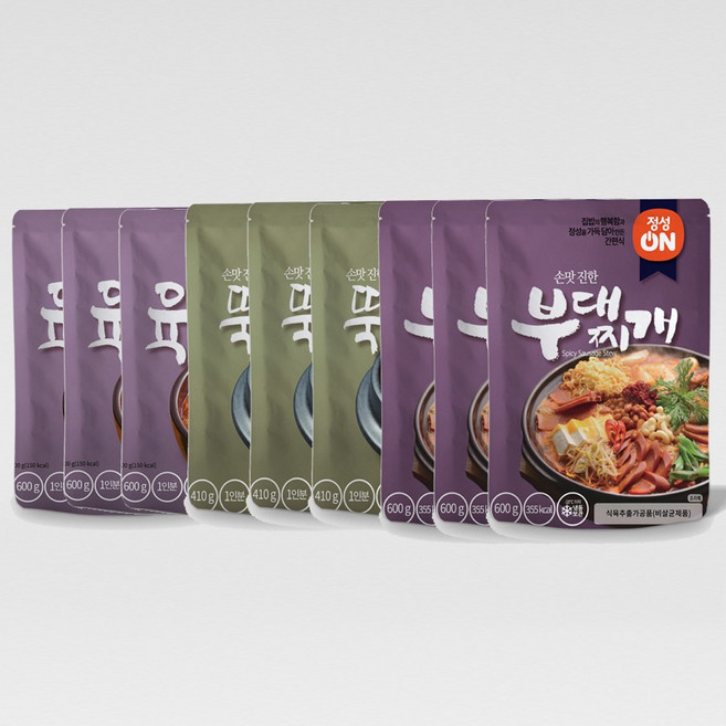 Fresh 초원식품 간편조리 즉석탕 (육개장+뚝불고기+부대찌개)
