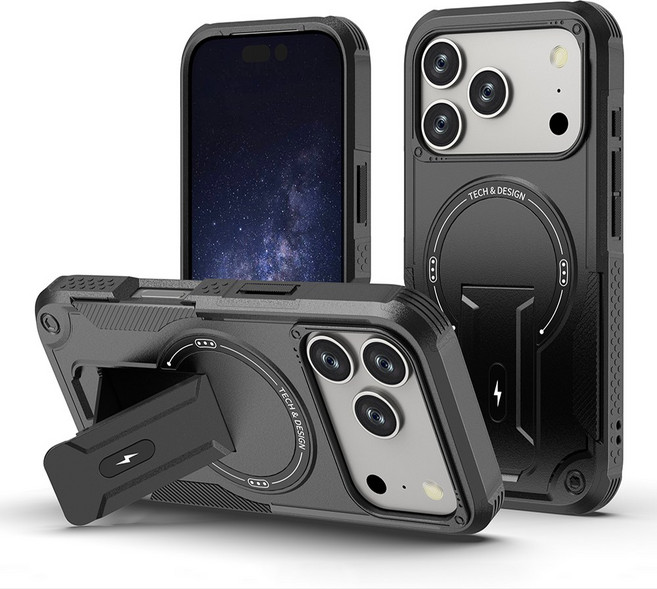 삼성 S24/S25/S26 플러스/울트라 및 아이폰17프로맥스 마그네틱 스탠드형 충격방지 매트 케이스 4각 에어백 MagSafe 방유 방지문 전체보호 하드케이스무광 지문방지남녀공용