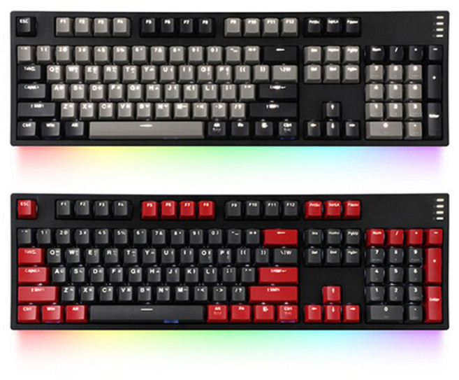 COX 콕스 CK104 레드/그레이 게이트론 RGB BAR 기계식 키보드, 레드&그레이, 황축