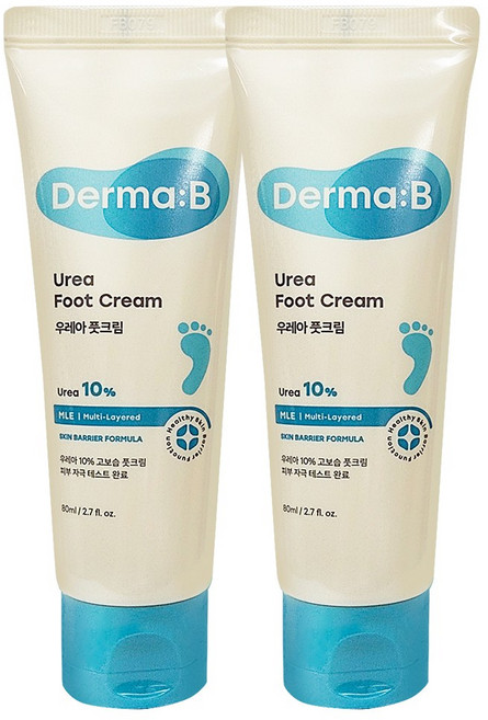 더마비 우레아 9.8 풋크림, 1개입, 2개, 80ml