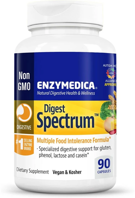엔자이메디카 다이제스트 스펙트럼 캡슐 글루텐 프리 비건, 1개, 90정 - 쿠팡