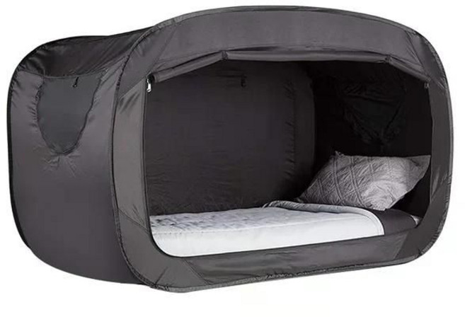 수면텐트 실내 사각난방 차박 보온방한 텐트 도어 암막텐트 따수미텐트 거실 실내텐트, Black