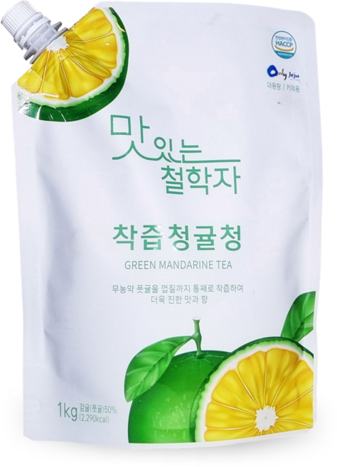 [맛있는 철학자] 무농약 청귤청 풋귤청 청귤차 풋귤차, 1kg, 2개