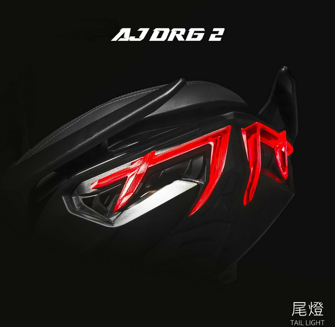 AJ DRG2尾燈 龍二尾燈 LED尾燈 驗車模式 尾燈 後燈 流水 閃爍 DRG2 龍二方向燈, 1個, 尾燈+KOSO繼電器, 紅