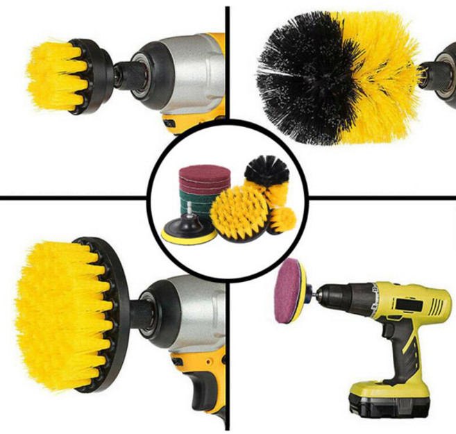 다스몰 전동드릴 청소솔 전동청소솔 타일청소 청소브러쉬, 1세트, 10종