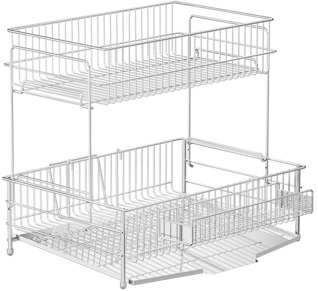 노빌리움 퍼펙트 연마제없는 올스텐304 2단 자동물빠짐 식기건조대, 스테인레스304, 1개