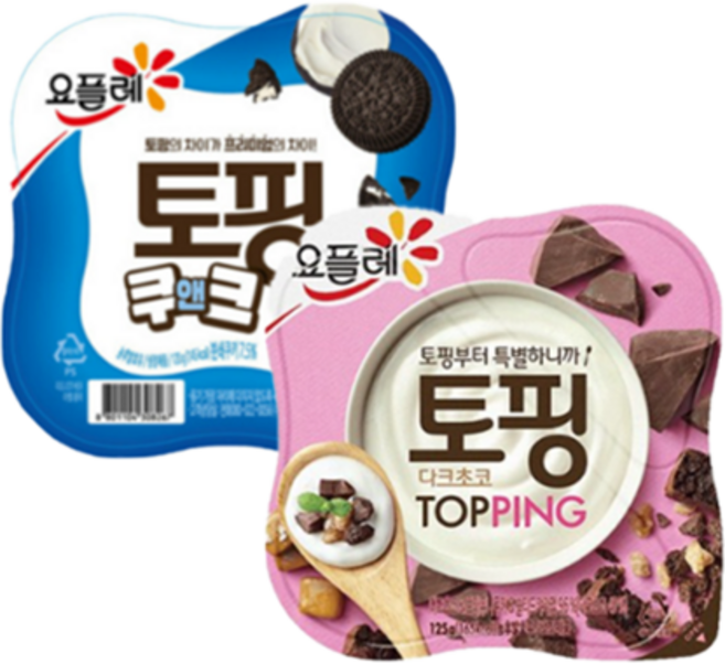 요플레 토핑 120gx6개(쿠앤크3+다크초코3) 냉장무배, 6개, 120g