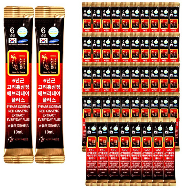 천설화 6년근 고려홍삼정 에브리데이 플러스 형 홍삼스틱 10ml 100포, 100개