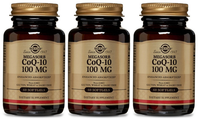SOLGAR MegaSorb CoQ-10 100mg 軟膠囊, 60錠, 3個