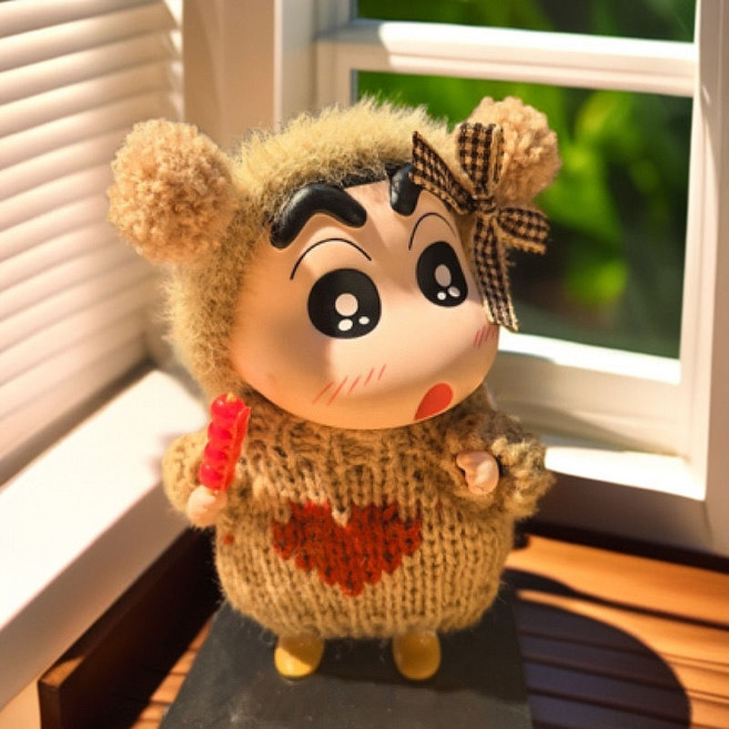 스웨터에 탕후루 짱구 피규어 블라인드 박스 귀여운 홈 카 인테리어 소품 피규어 선물, 10세트