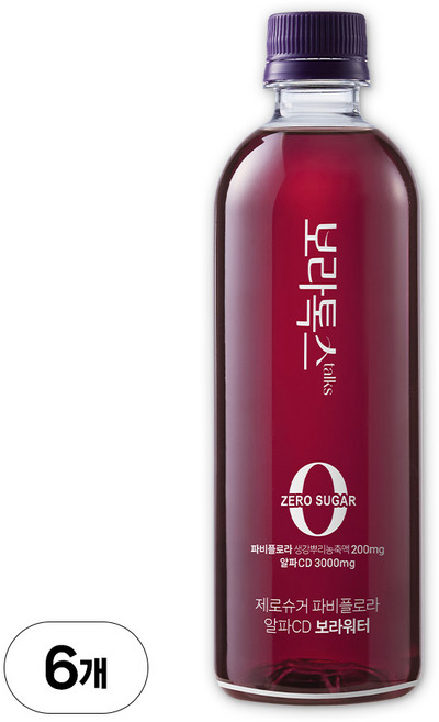 보라톡스 파비플로라 알파CD 제로슈가 보라워터, 6개, 500ml