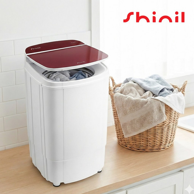 신일 스테인레스 미니 고속 탈수기 7kg 세차장 수영장 캠핑장 가정 (타이머/헹굼기능), SDM_RD7KPDW