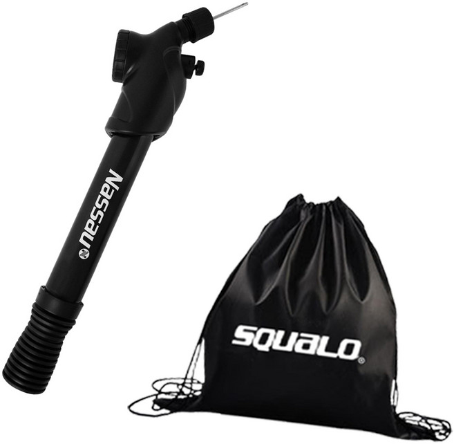 낫소 양방향 압력게이지 펌프 NJSG-R21P 공기 압력 측정가능 SQUALO 공가방 포함, 블랙, 1개