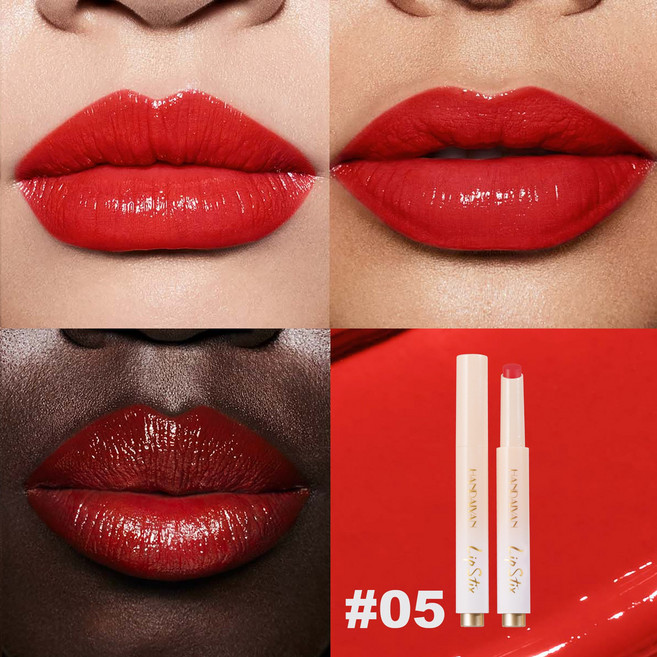 립글로스 오래 지속되는 프레스온 립스틱 젤리 미러 틴트 부드러운 허니 텍스처 보습 립 메이크업 스틱, [00] 05, [00] 전체 크기, [00] 05