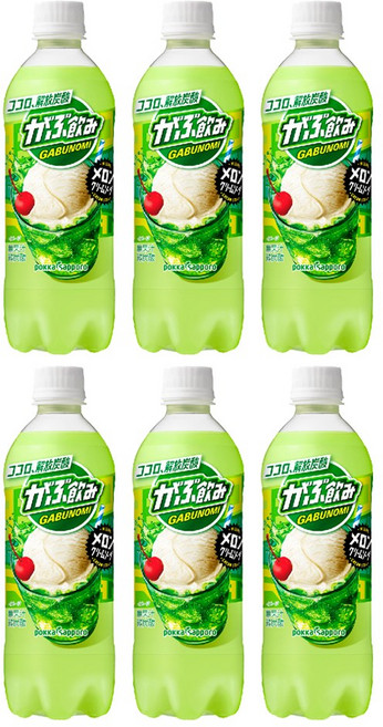 폿카 삿포로 가부노미 메론크림소다, 6개, 500ml