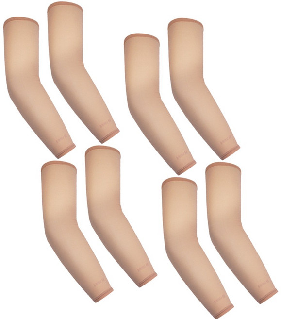 우노스 매직 냉감 쿨 토시 양손 2세트, 스트라이프 베이지, 4개