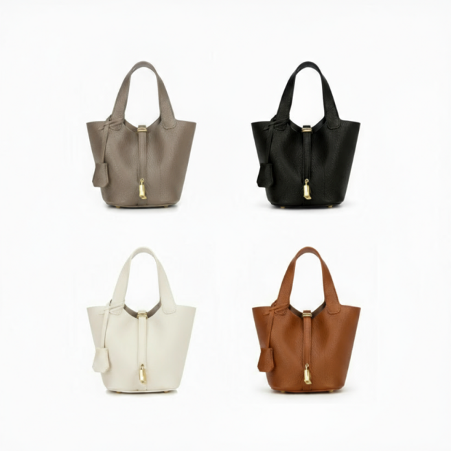 데일리 미니 가죽 토트백 (이너백 포함)