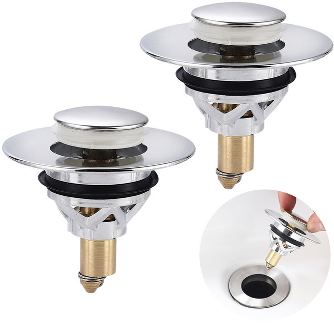 범용 세면대 자동팝업 물마개 세면대마개, 2개