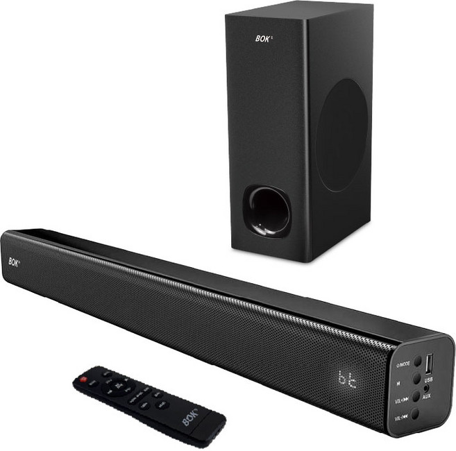 BOK SR Model 2.1 聲道 Soundbar 劇院藍牙揚聲器 180W 高功率, 黑色, SR Soundbar 劇院藍牙揚聲器 2.1聲道