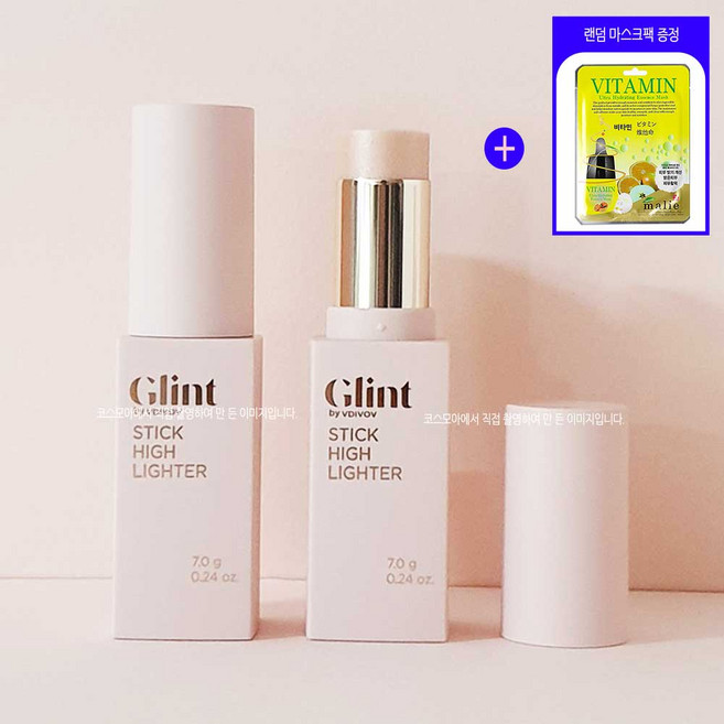 코스모아 글린트 스틱 하이라이터 7G 듀이문+랜덤마스크팩1매증정, 01_듀이문, 1개