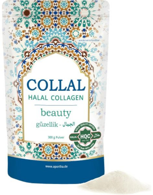 Collal 콜랄® 할랄 콜라겐 뷰티 프리미엄 파우더 300g 도이팩 바이오액티브 함유 인증 펩타이드 30회분 매우 높은 생체이용률, 1개