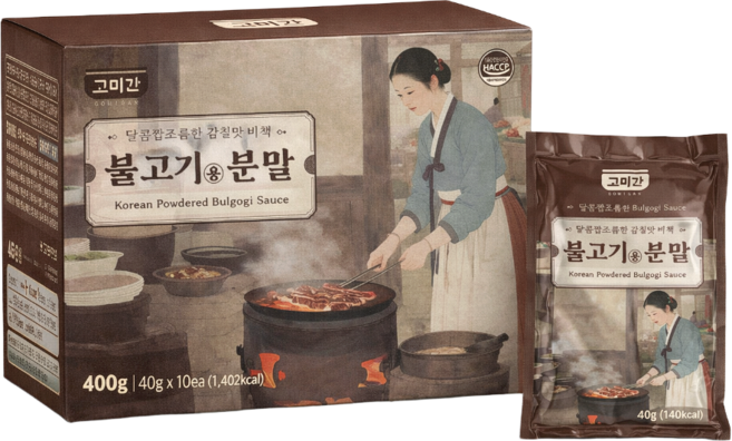고미간 불고기 양념 소갈비 돼지 갈비찜 소스 양념장 불고기용분말, 10개, 40g