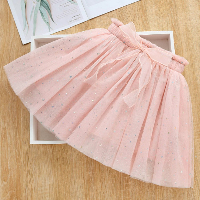 제이업 별 반짝이 샤스커트 아동용 공주 발레치마 여아 데일리 스커트