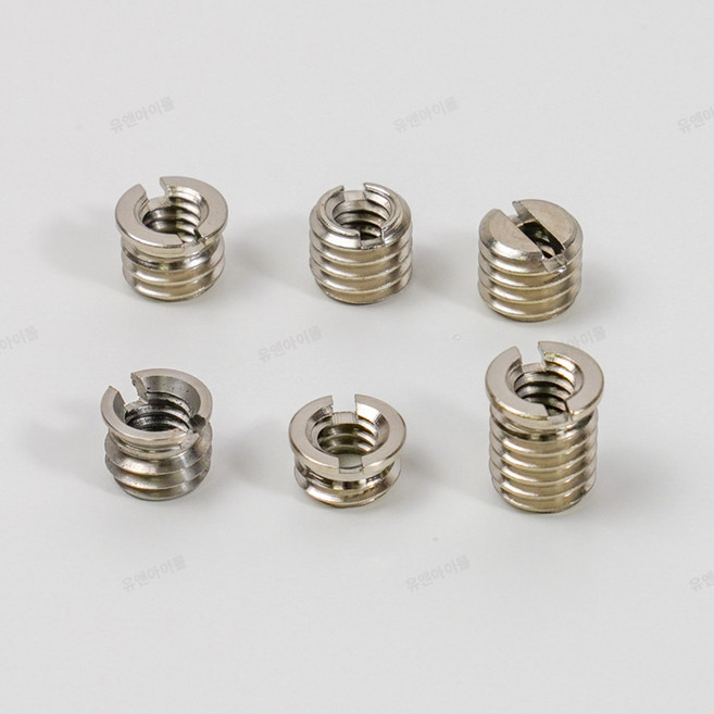 삼각대 어댑터 1/4인치 3/8 마운트 나사 볼트 변환 부쉬어댑터 6종, 1개, 날개없음